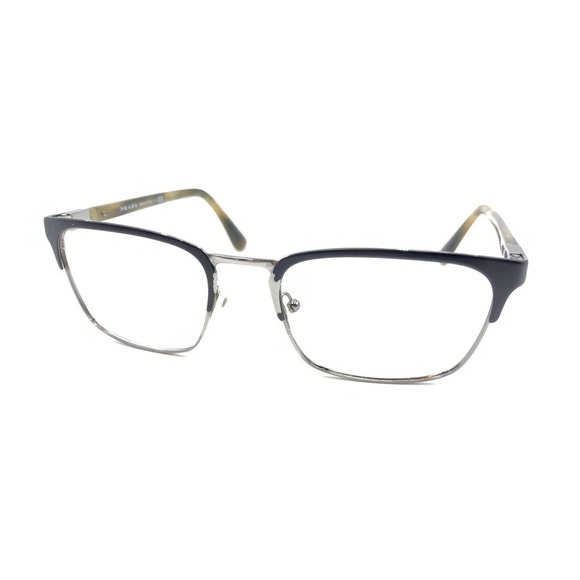 Prada VPR 54T U6C-1O1 Matte Black Silver Eyeglasses Frames 53-19 140 Italy - Picture 8 of 12